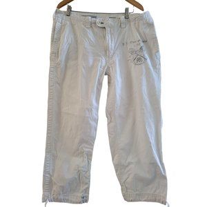 Polo Ralph Lauren Mens White paratrooper field jogger Cargo Pant Baggy 38 x 30